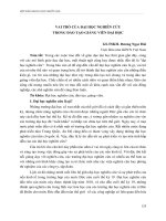 VAI TRÒ của đại học NGHIÊN cứu TRONG đào tạo GIẢNG VIÊN đại học