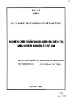 nghiên cứu chẩn đoán sớm và điều trị sốc nhiễm khuẩn ở trẻ em