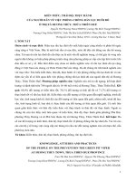 KIẾN THỨC, THÁI ĐỘ, THỰC HÀNH CỦA NGƯỜI DÂN VỀ VIỆC PHÒNG CHỐNG RẮN LỤC ĐUÔI ĐỎ  Ở THỊ XÃ HƯƠNG THỦY, THỪA THIÊN HUẾ
