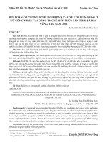 Rối loạn cơ xương nghề nghiệp và các yếu tố liên quan ở nữ công nhân tại công ty chế biến thủy sản tỉnh bà rịa vũng tàu năm 2011 