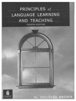 Principles of language learning and teaching