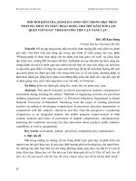 ĐỔI mới KIỂM TRA, ĐÁNH GIÁ SINH VIÊN TRONG học PHẦN “PHƯƠNG PHÁP tổ CHỨC HOẠT ĐỘNG CHO TRẺ mầm NON làm QUEN với TOÁN” THEO HƯỚNG TIẾP cận NĂNG lực 