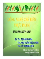 CÔNG NGHỆ CHẾ BIẾN THỰC PHẨM