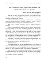 PHÁT TRIỂN CHƯƠNG TRÌNH đào tạo GIÁO VIÊN TIẾNG ANH THEO ĐỊNH HƯỚNG TIẾP cận NĂNG lực