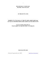 Nghiên cứu ứng dụng lý thuyết điều khiển hiện đại xây dựng mô hình trong điều khiển dự báo phi tuyến