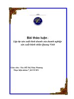 Lập dự sản xuất kinh doanh của doanh nghiệp sản xuất bánh nhãn quang vinh