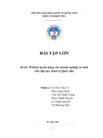 Tiểu luận môn quản trị phát triển sản phẩm mới Website tuyển dụng cho doanh nghiệp và sinh viên đại học kinh tế quốc dân 