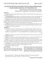 Các yếu tố liên quan với hành vi dùng chung bơm kim tiêm ở nam nghiện chích ma túy tỉnh đồng nai 