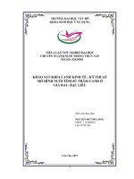 Khảo sát khía cạnh kinh tế   kỹ thuật của mô hình nuôi tôm sú thâm canh ở giá rai – bạc liêu 