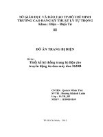 Đồ án   thiết kế hệ thống trang bị điện cho truyền động ăn dao máy doa 2620b