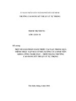 MỘT SỐ GIẢI PHÁP GIẢM THIỂU TAI NẠN TRONG QUÁ TRÌNH THỰC TẬP MAY Ở NHÀ XƯỞNG CỦA SINH VIÊN KHOA CÔNG NGHỆ MAY – THỜI TRANG TRƯỜNG