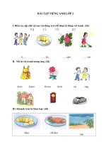 Bài tập tiếng anh lớp 2