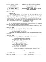 Đề thi vào 10 môn Ngữ văn 2016-2017 Hải Dương