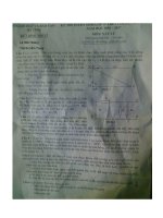 Đề thi vào lớp 10 chuyên vật lý Hà Tĩnh 16 - 17