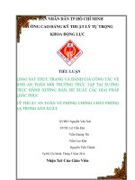 TIỂU LUẬN   KHẢO sát THỰC TRẠNG và ĐÁNH GIÁ CÔNG tác vệ SINH AN TOÀN môi TRƯỜNG THỰC tập tại XƯỞNG THỰC HÀNH XƯỞNG hàn, đề XUẤT các GIẢI PHÁP KHẮC PHỤC