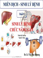 SINH LÝ BỆNH  CHỨC NĂNG GAN DSĐH