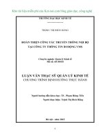 Hoàn thiện công tác truyền thông nội bộ tại công ty thông tin di động VMS 