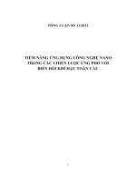TIỀM NĂNG ỨNG DỤNG CÔNG NGHỆ NANO TRONG CÁC CHIẾN LƯỢC ỨNG PHÓ VỚI BIẾN ĐỔI KHÍ HẬU TOÀN CẦU