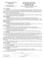 Đề thi chuyên Sinh Nguyễn Trãi Hải Dương 2016-2017