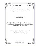 DẤU HIỆU TRẦM cảm và một số yếu tố LIÊN QUAN ỞSINH VIÊN đa KHOATRƯỜNG đại học y dược hải PHÒNG,NĂM học 2015  2016 