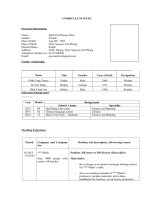 CURRICULUM VITAE mau cv xin viec de dang