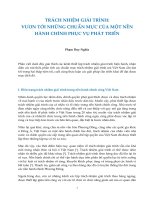 TRÁCH NHIỆM GIẢI TRÌNH VƯƠN TỚI NHỮNG CHUẨN MỰC CỦA MỘT NỀN HÀNH CHÍNH PHỤC VỤ PHÁT TRIỂN