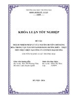 Khoá luận tốt nghiệp trách nhiệm pháp lý của người chuyên chở hàng hóa trong vận tải  container bằng đường biển – thực tiễn thực hiện tại công ty cổ phần đại dương