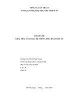 CHUYÊN đề KHAI THÁC kỹ THUẬT hệ THỐNG điều hòa TRÊN XE 