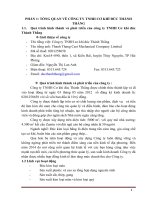 THỰC TRẠNG CÔNG tác kế TOÁN tại CÔNG TY TNHH cơ KHÍ đúc THÀNH 