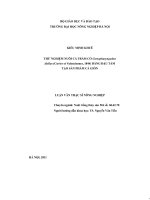 Luận văn thử nghiệm nuôi cá trắm cỏ ctenopharyngodon edellus (cuvier et valenciennes, 1844) bằng đậu tằm tạo sản phẩm cá giòn 