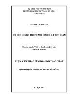 Luận văn cơ chế higgs trong mô hình 3 3 1 đơn giản