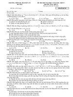 ĐỀ THI THỬ ĐẠI HỌC NĂM 2010  ĐỢT 5  Môn thi: Vật lý, khối A  Có đáp án