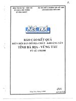 Đặc điểm địa chất, khoáng sản tỉnh Bà Rịa  Vũng Tàu 50.000