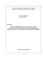 MỘT SỐ GIẢI PHÁP NÂNG CAO CHẤT LƯỢNG HỆ THỐNG ĐÈN CHIẾU SÁNG Ở CÁC PHÒNG TRỌ PHƯỜNG 10, QUẬN TÂN BÌNH, THÀNH PHỐ HỒ CHÍ MINH