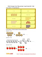 Đề thi Violympic Toán Tiếng Anh lớp 1 vòng 10 năm 2015 - 2016