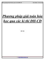 Phương pháp giải toán hóa học trong các kỳ thi ĐH  CĐ