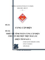 THIẾT kế TÍNH TOÁN CUNG cấp điện CHO căn hộ một TRỆT HAI lầu 