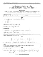 Đề thi THPT quốc gia môn toán 2015 và hướng dẫn giải chi tiết