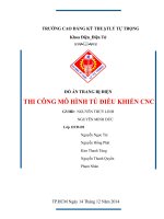 Đồ án trang bị điện   THI CÔNG mô HÌNH tủ điều KHIỂN CNC