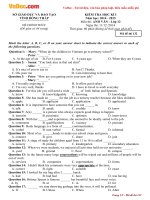 Đề thi học kì 1 môn Tiếng Anh lớp 12 trường THPT Châu Thành 1, Đồng Tháp năm 2014 - 2015