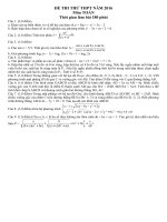 Đề thi thử môn toán THPT quốc Gia 2015 với 10 bộ đề có đáp án