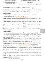 Đề thi thử THPT Quốc gia năm 2016 môn Toán trường THPT Hồng Quang, Hải Dương (Lần 4)