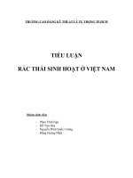 RÁC THẢI SINH HOẠT Ở VIỆT NAM