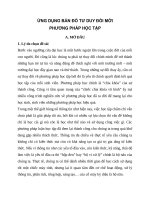 ỨNG DỤNG BẢN ĐỒ TƯ DUY VÀO PHƯƠNG PHÁP HỌC