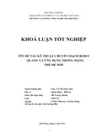 KỸ THUẬT CHUYỂN MẠCH BURST QUANG và ỨNG DỤNG TRONG MẠNG THẾ hệ mới 