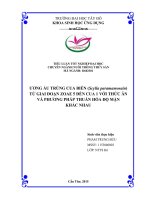 Ương ấu trùng cua biển (scylla paramamosain) từ giai đoạn zoea 5 đến cua với thức ăn và phương pháp thuần hoá độ mặn khác nhau 