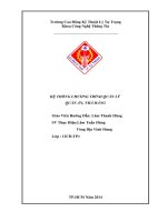 HỆ THỐNG CHƯƠNG TRÌNH QUẢN lý QUÁN ăn, NHÀ HÀNG 