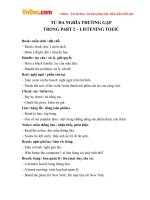 Từ đa nghĩa thường gặp trong Part 2 Listening TOEIC