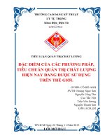 TIỂU LUẬN QUẢN TRỊ CHẤT LƯƠNG 