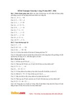 Đề thi Violympic Toán lớp 1 vòng 19 năm 2015 - 2016